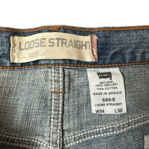 Levi’s 569 Loose Straight Fit Jeans Men’s W34 L30 Made in Mexico - Picture 4 of 6
